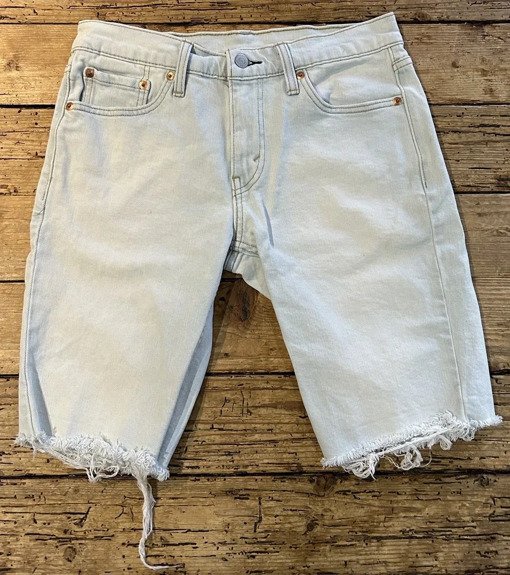 levis 511 cutoff denim Bermuda shorts mens size 30